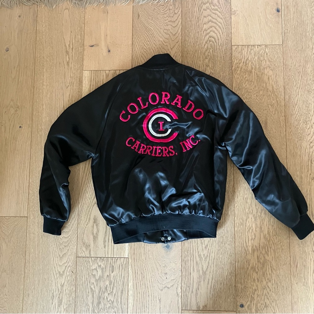 Vintage Satins Brand Full Snap Embroidered Insulated USA Made Colorado Jacket M